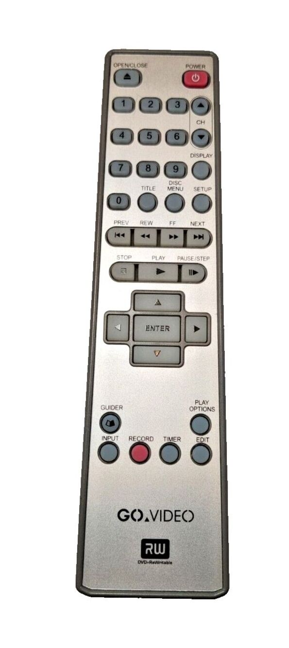 Go Video RW DVD Rewritable Remote Control-OEM-Tested Works